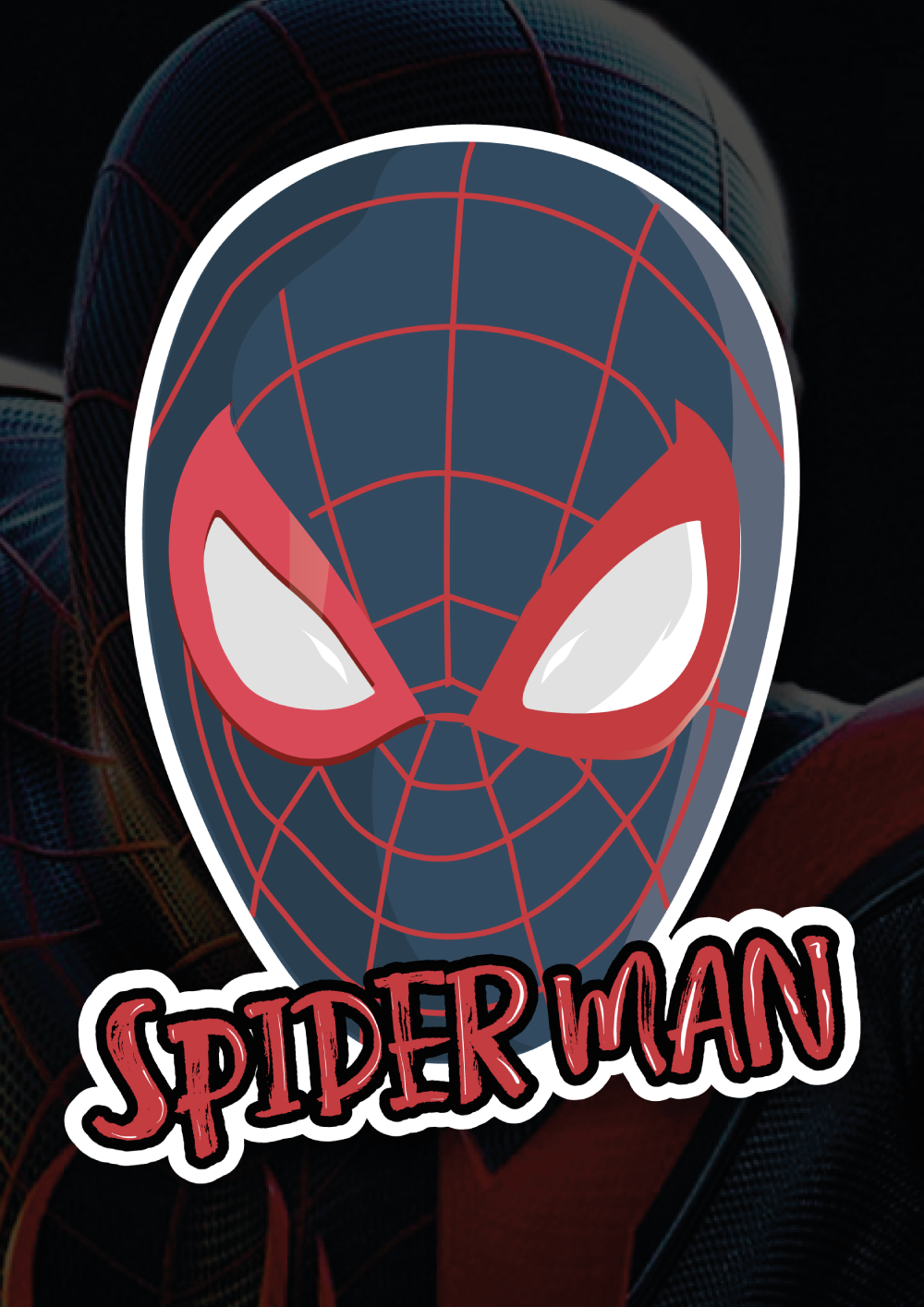 Dessin de Spider-Man en noir et blanc